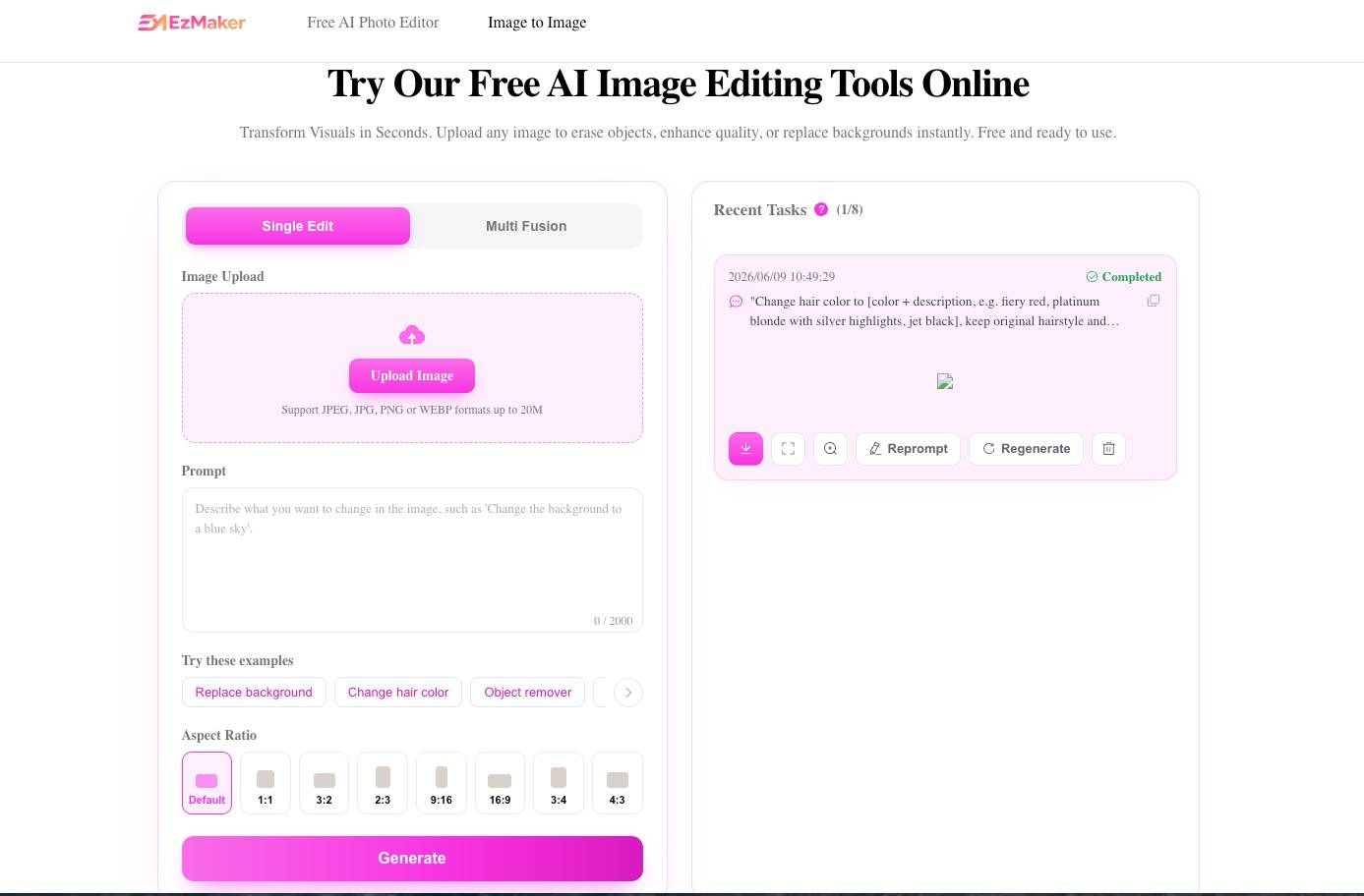 EzMaker AI - AI Photo Editor Free Online image 2