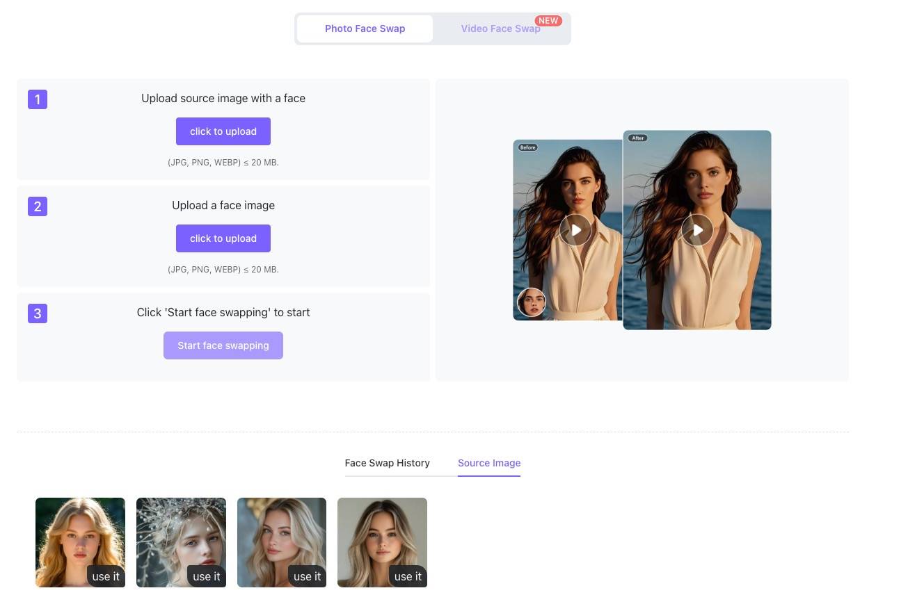 Visro AI - Free AI Face Swap Tool Online image 2