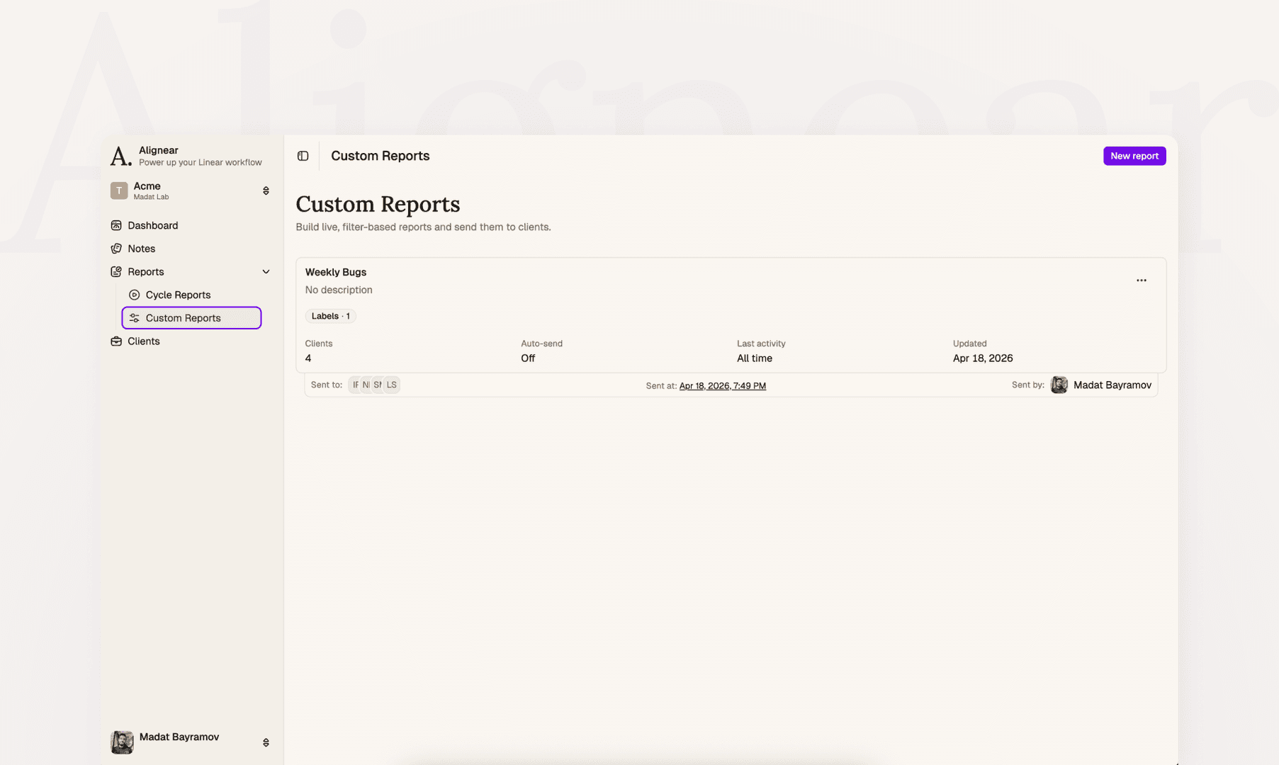Alignear: Client Communications for Linear image 2