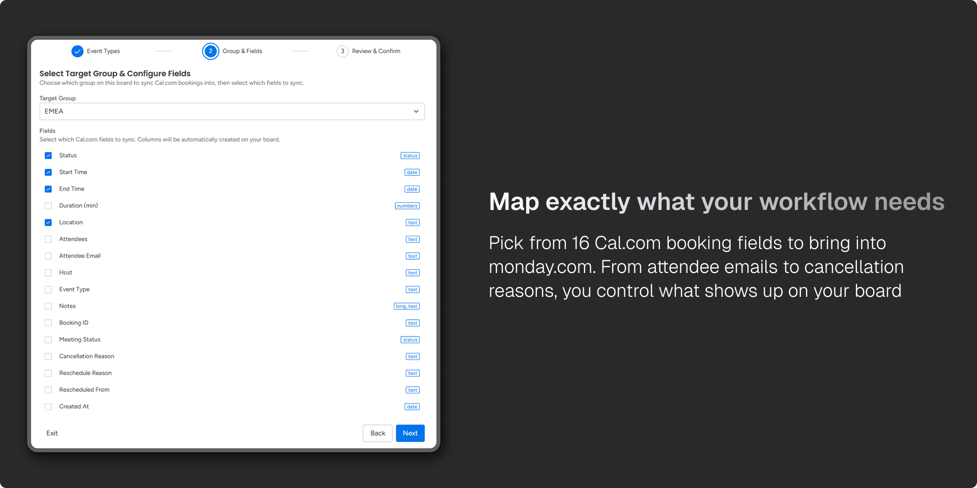 Cal.com Sync for monday.com image 1