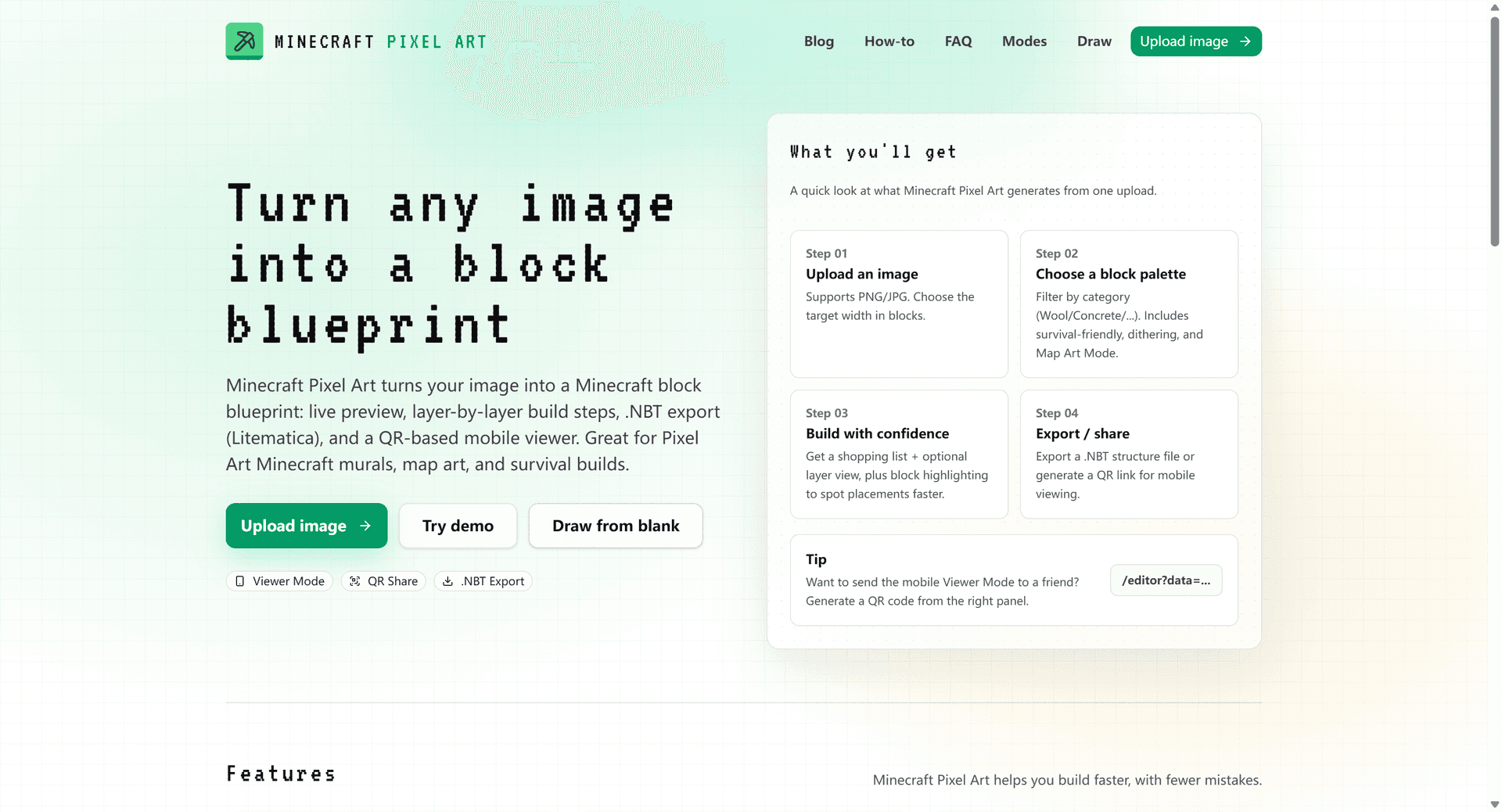 Minecraft Pixel Art — Image to Block image 1