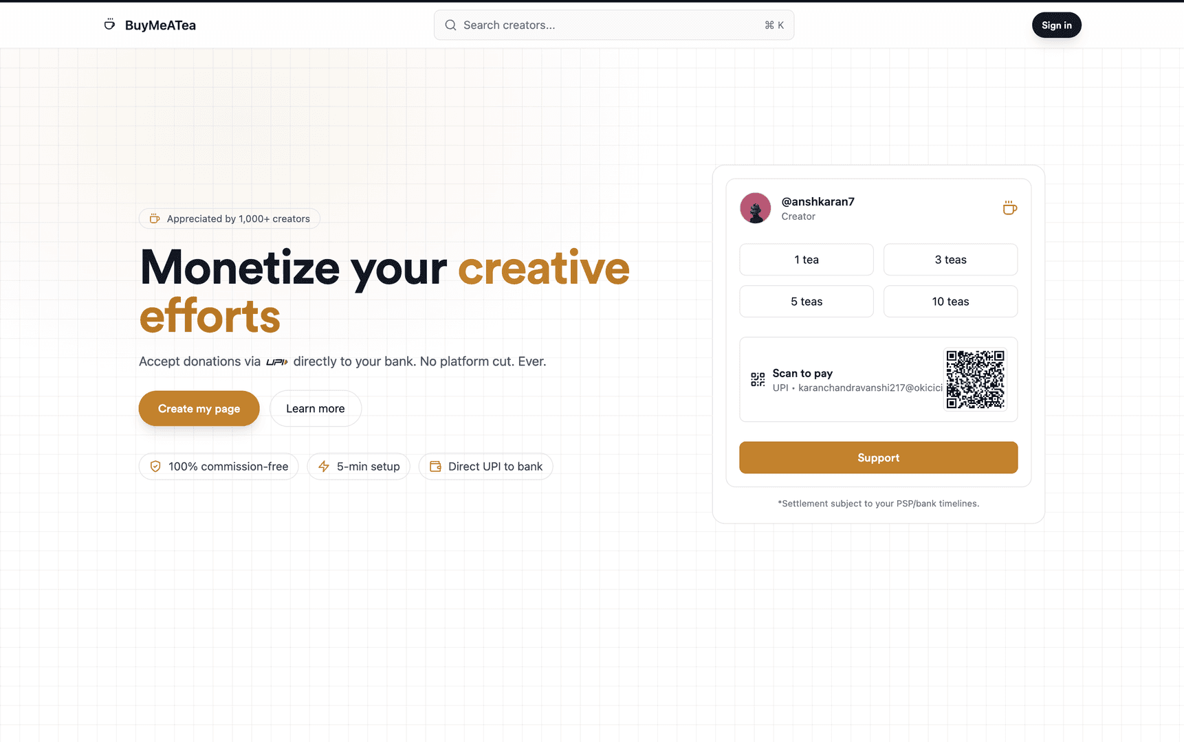 Buy Me A Tea image 1