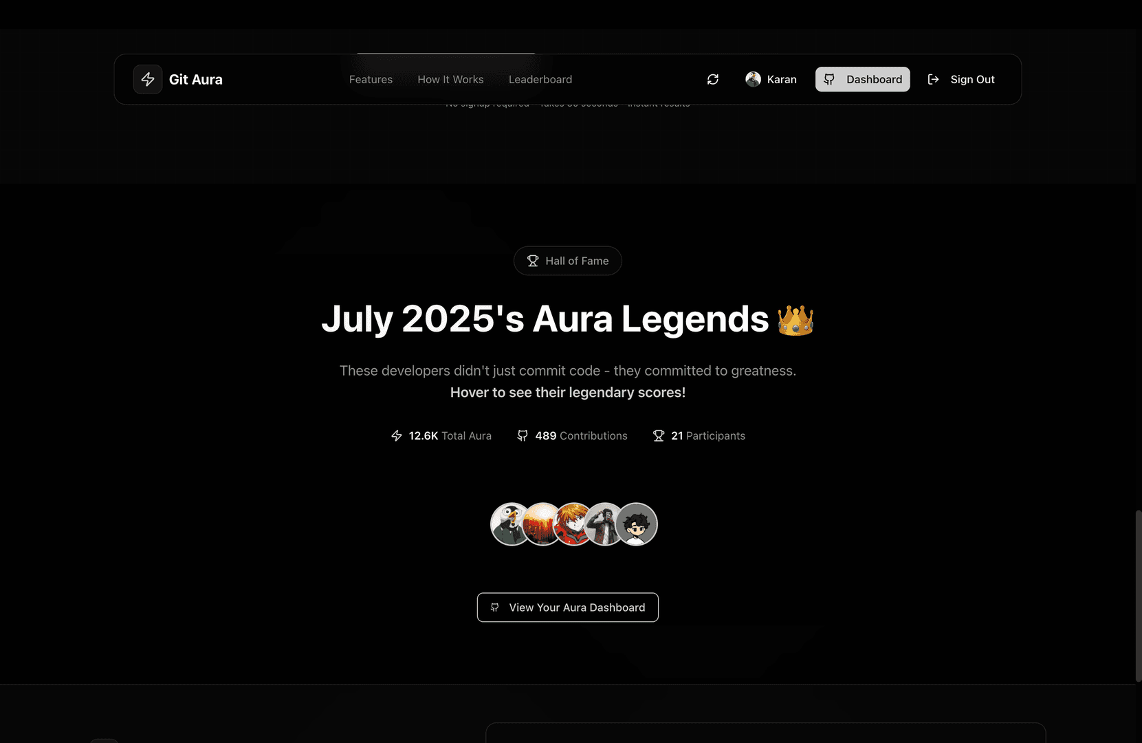 GitAura - Shared Profile | Developer Stats & Contributions image 2