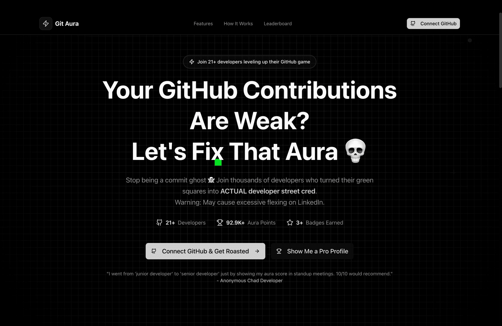 GitAura - Shared Profile | Developer Stats & Contributions image 1