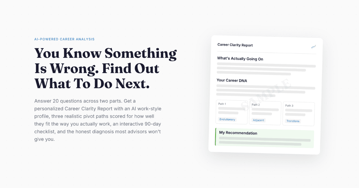 HarmonyPath.ai - AI Career Clarity Report image 1
