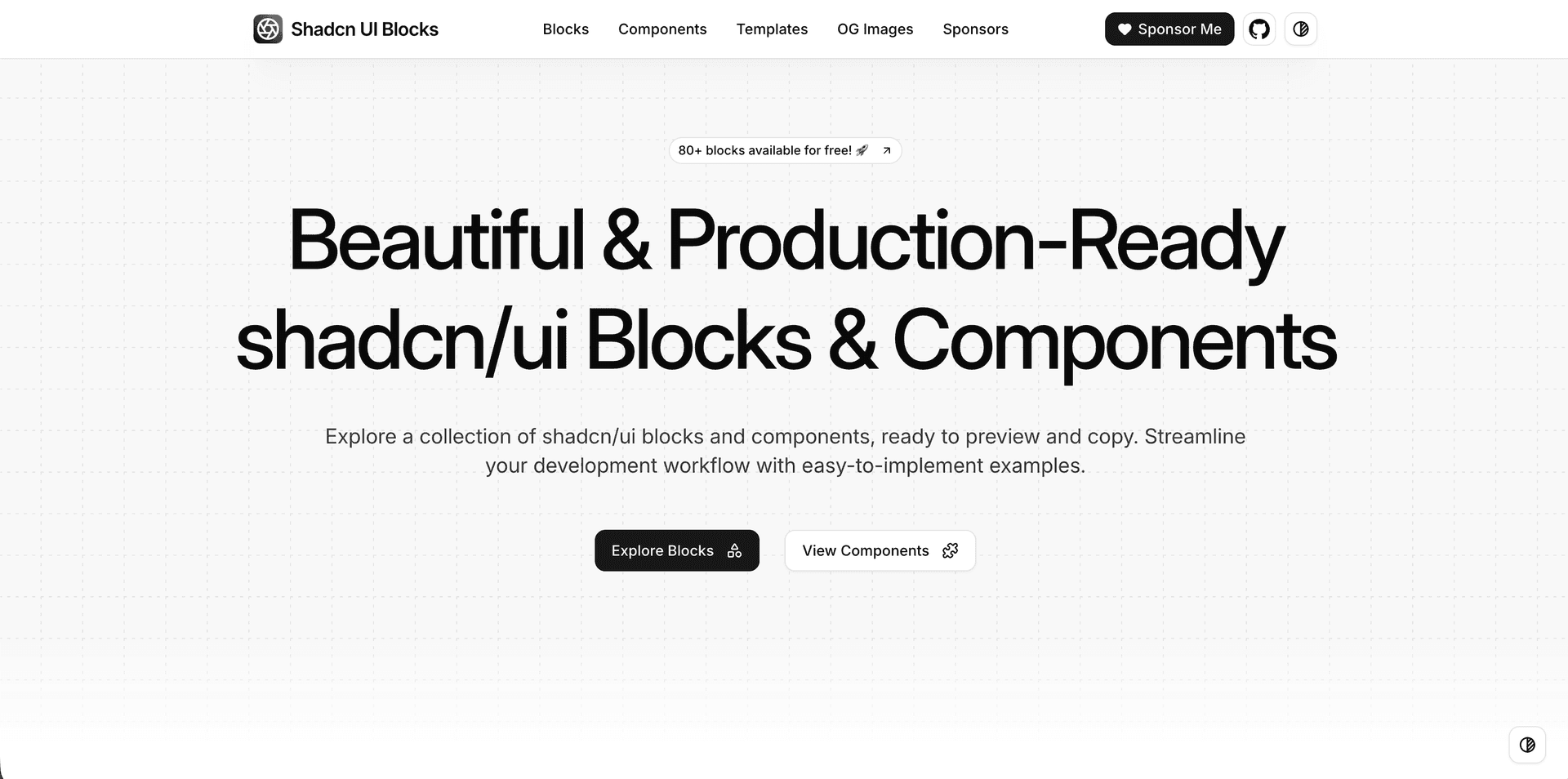 Shadcn UI Blocks image 1