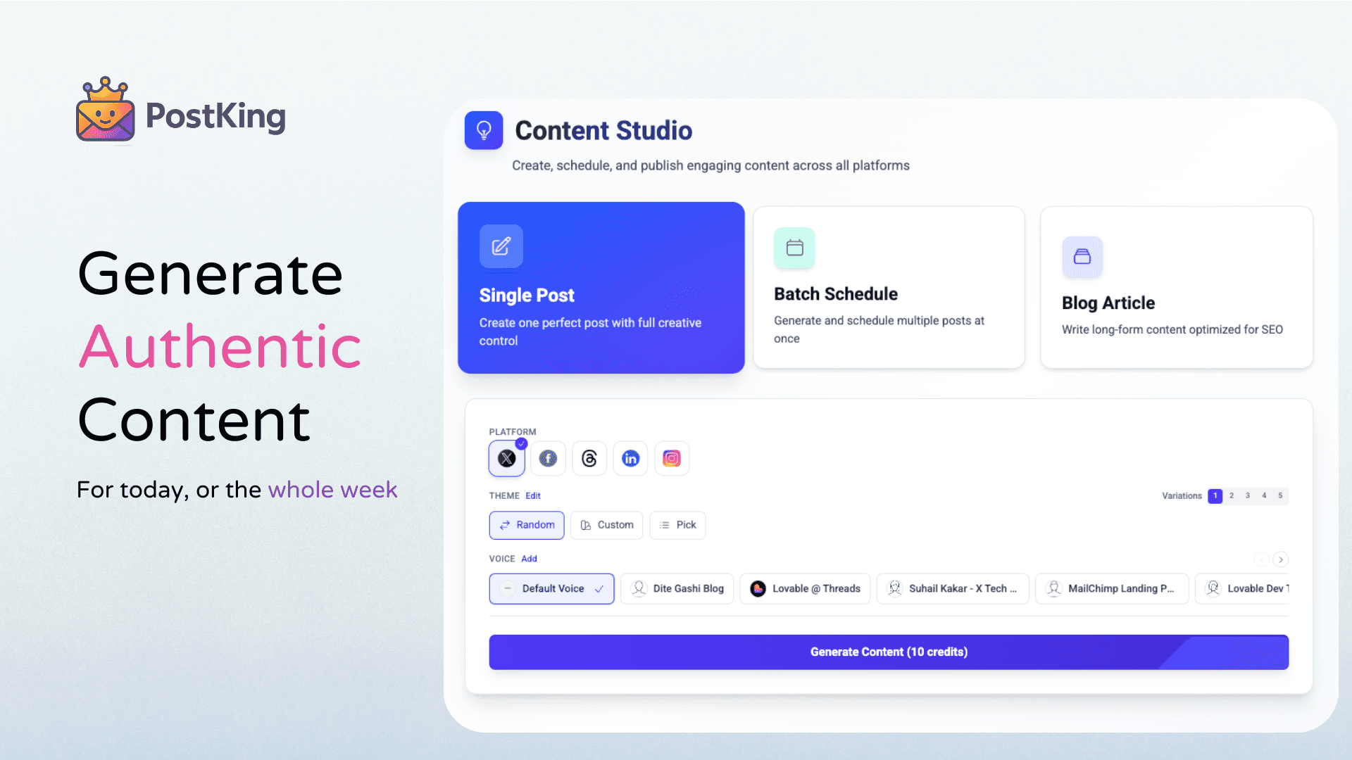 PostKing - The Vibe Marketing Platform image 3