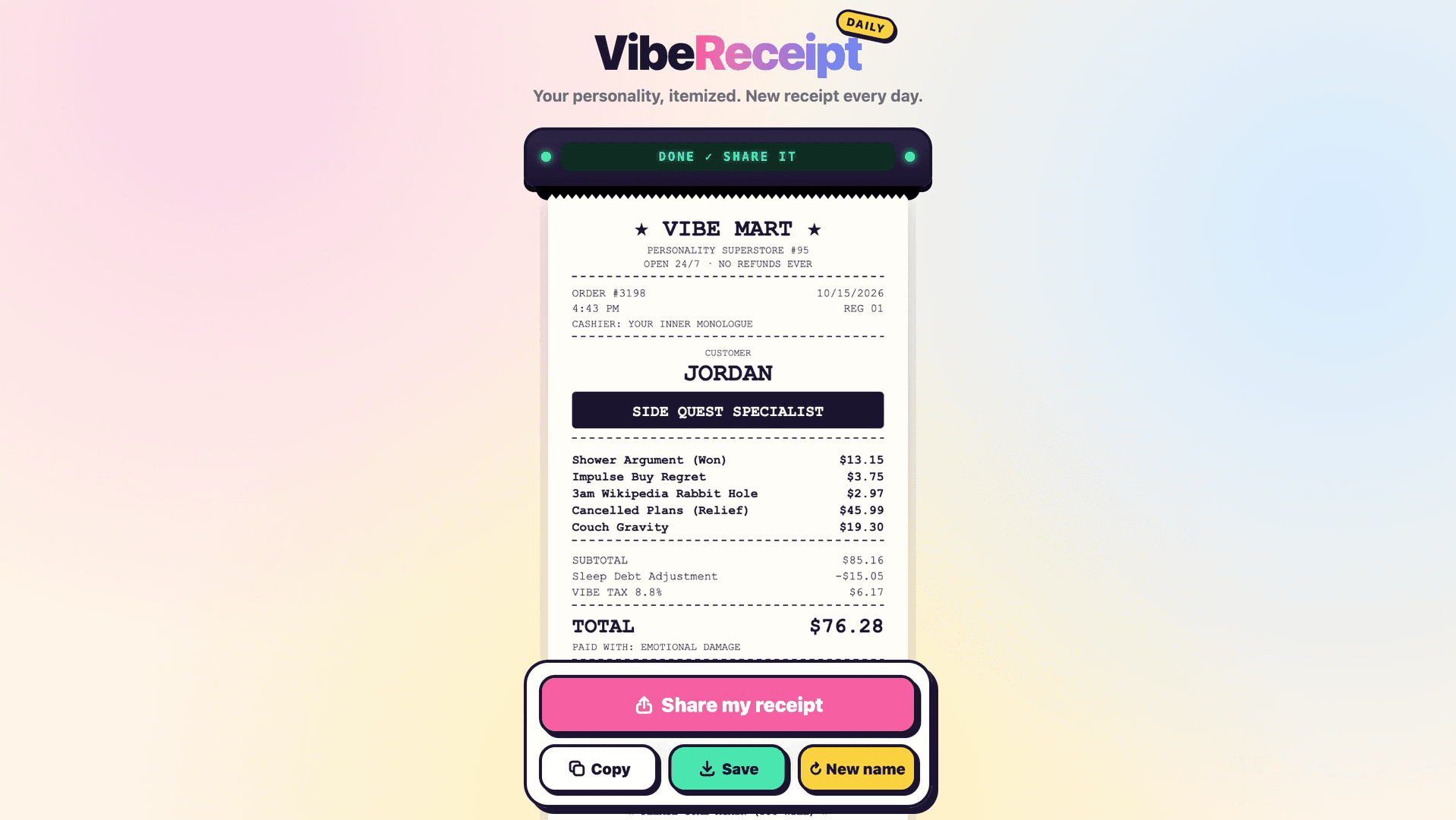 VibeReceipt image 2