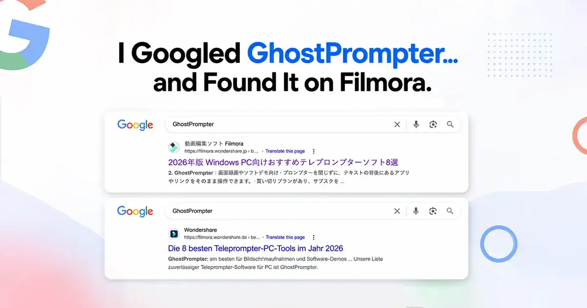 I Googled GhostPrompter and Found It on Wondershare Filmora 