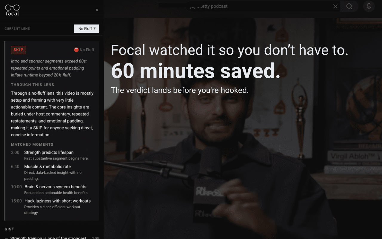 Focal: Youtube Summarizer & Gatekeeper image 2