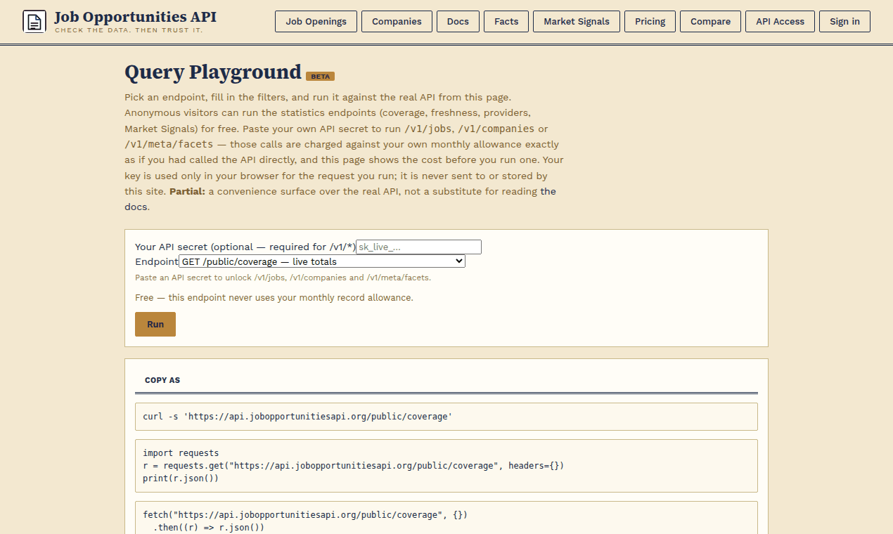 Job Opportunities API image 2