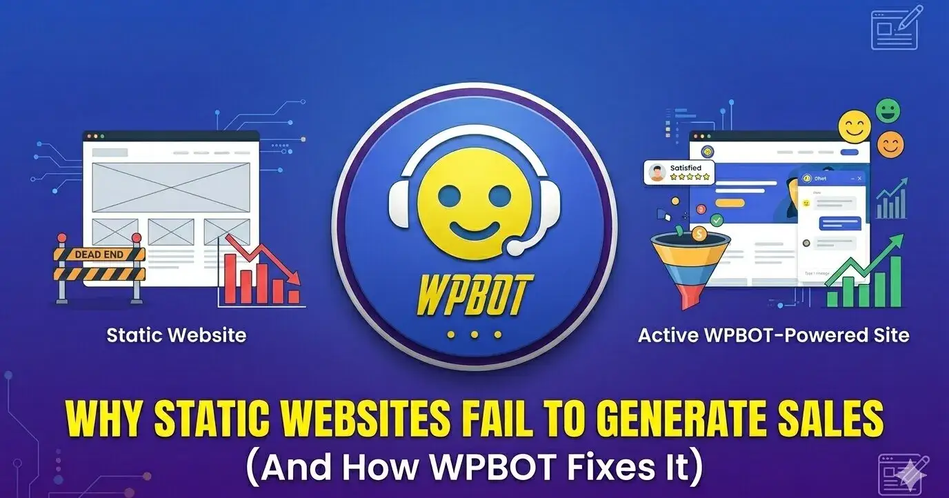 Why Static Websites Fail to Generate Sales (And How WPBot Fixes It)