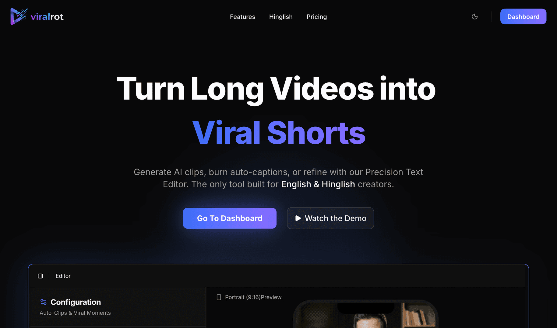 ViralRot — Turn Long Videos into Viral Shorts image 2