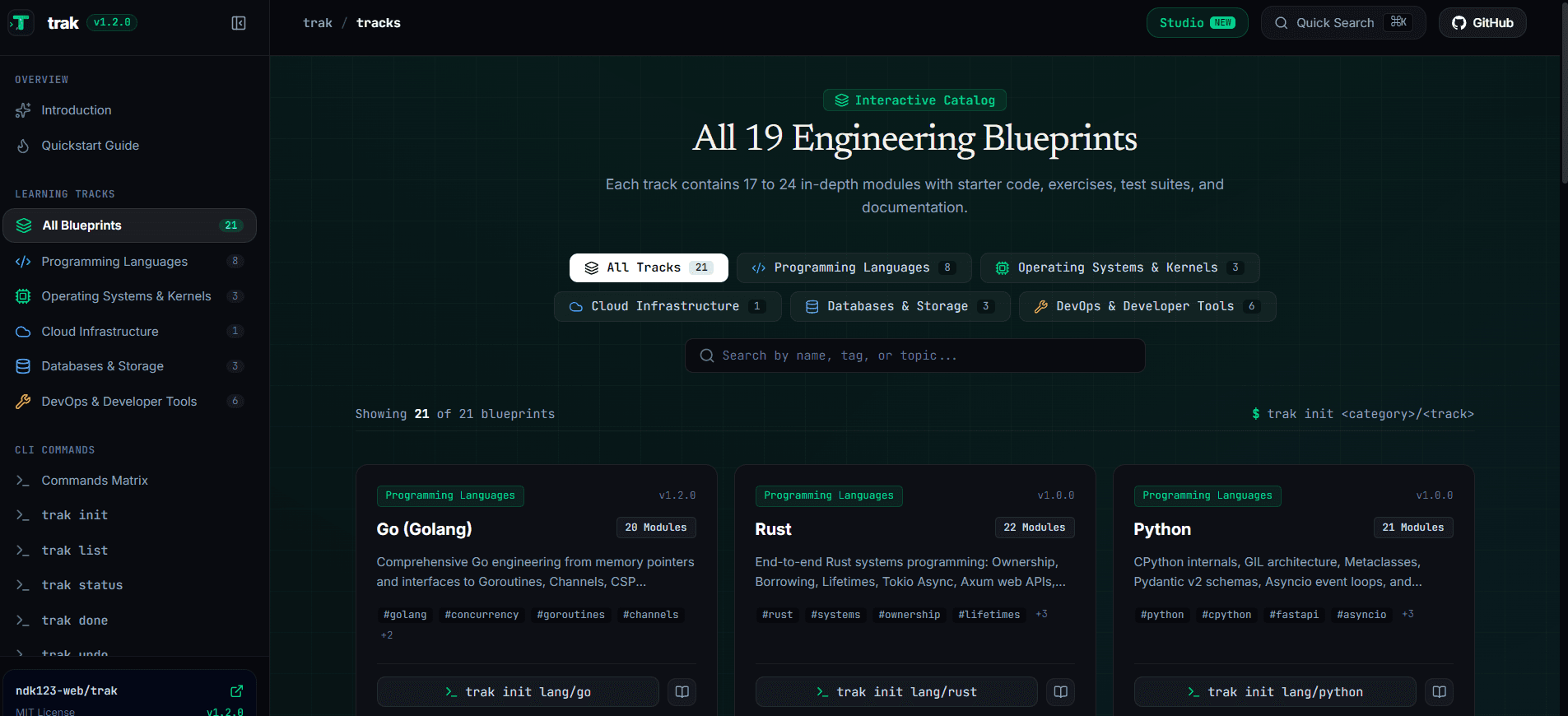 TRAK — Developer Learning Workspace image 3