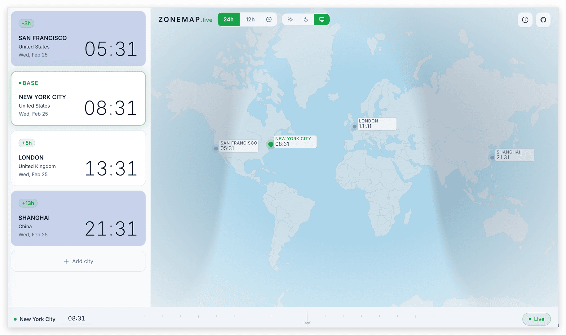 ZoneMap - World Clock and Time Zone Converter image 3