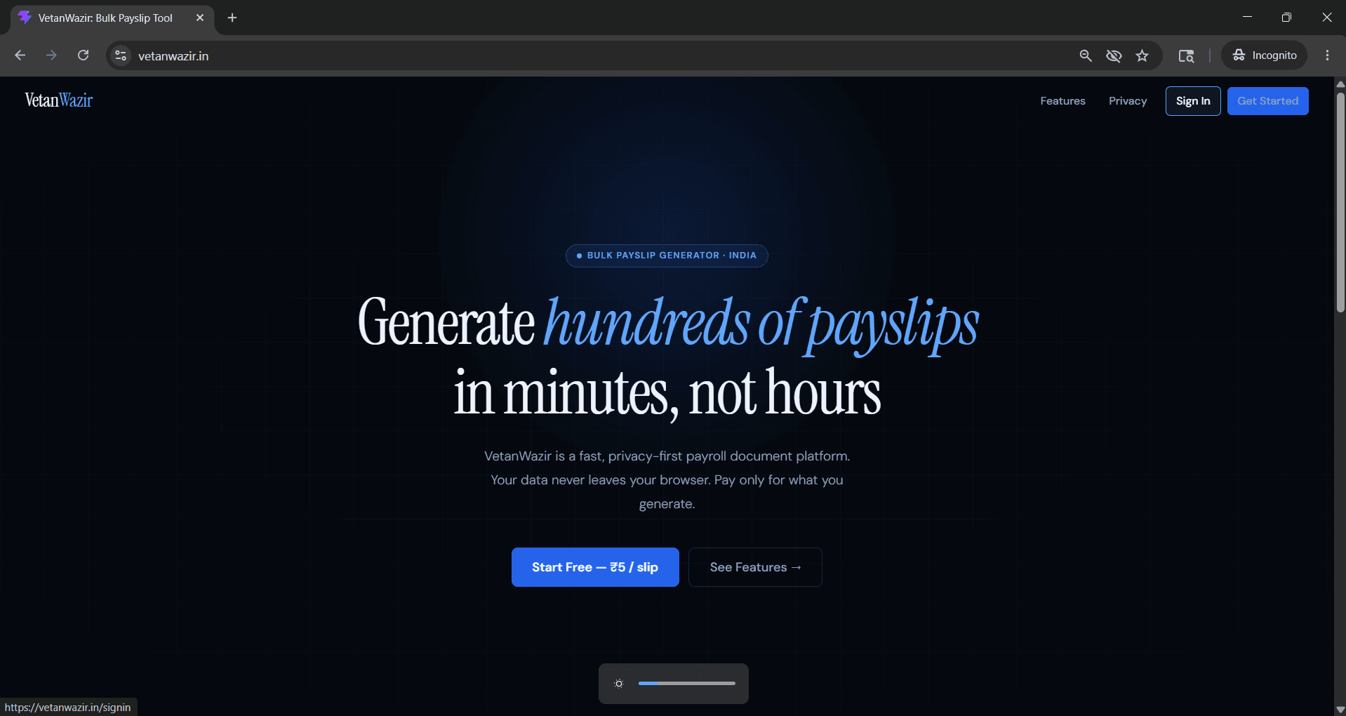 VetanWazir - Bulk Payslip Generator India image 2