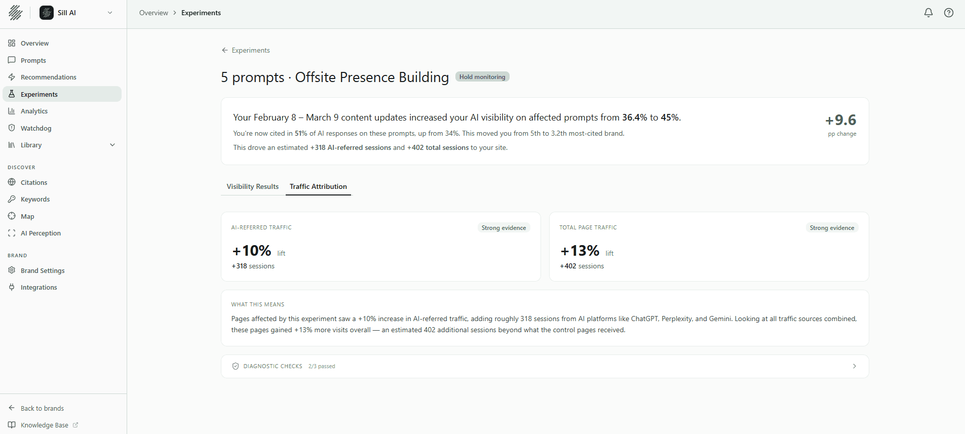Sill | AI Search Analytics & Experimentation image 4