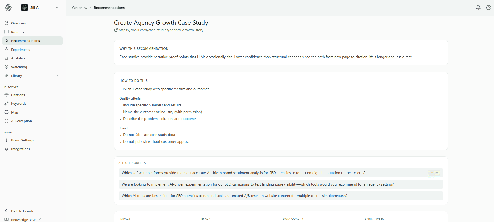Sill | AI Search Analytics & Experimentation image 3