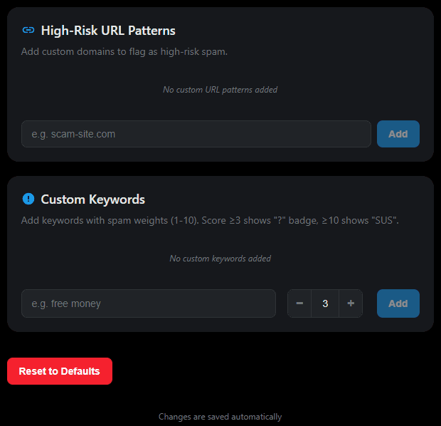 X Spam Sweeper image 4