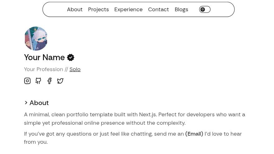 NextJS Portfolio Template image 1