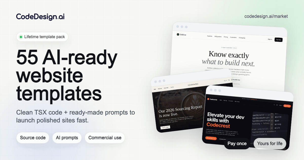 CodeDesign: 55 AI-Ready Websites image 2
