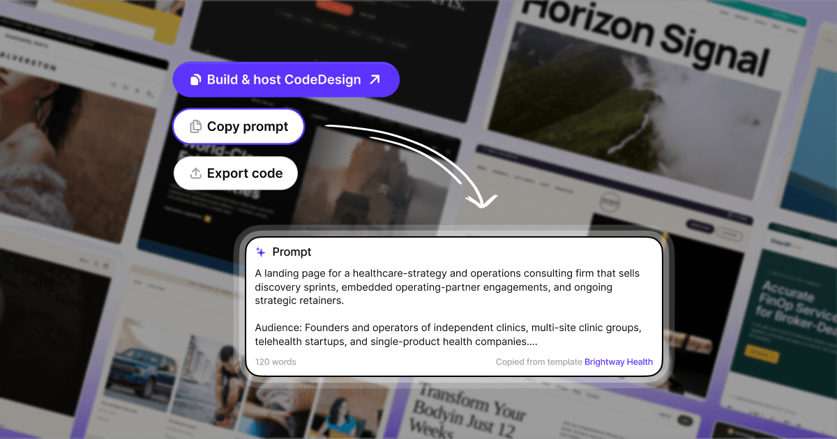 CodeDesign: 55 AI-Ready Websites image 1