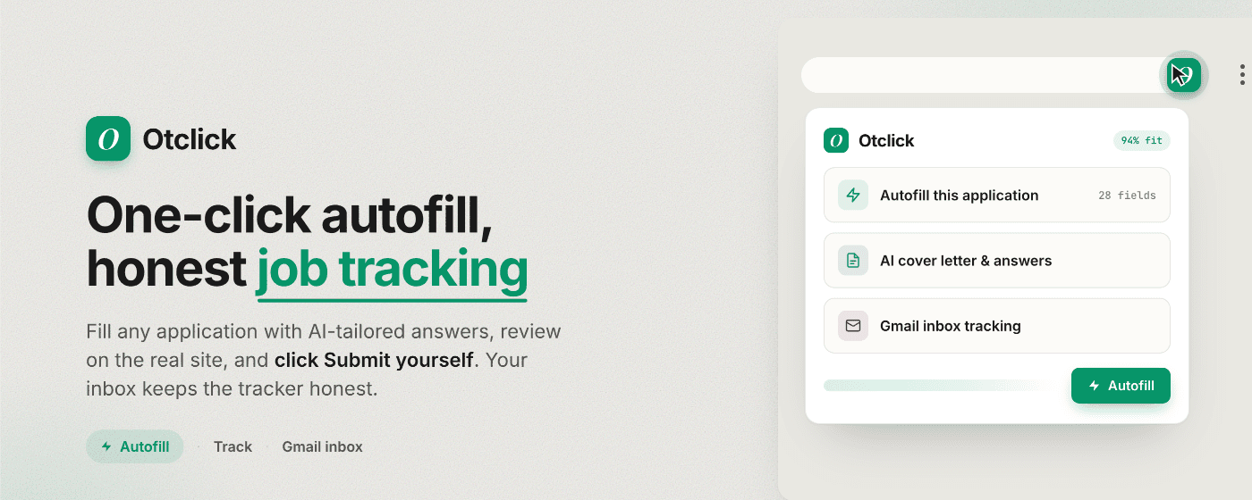 Otclick – Autofill for Job Applications image 4