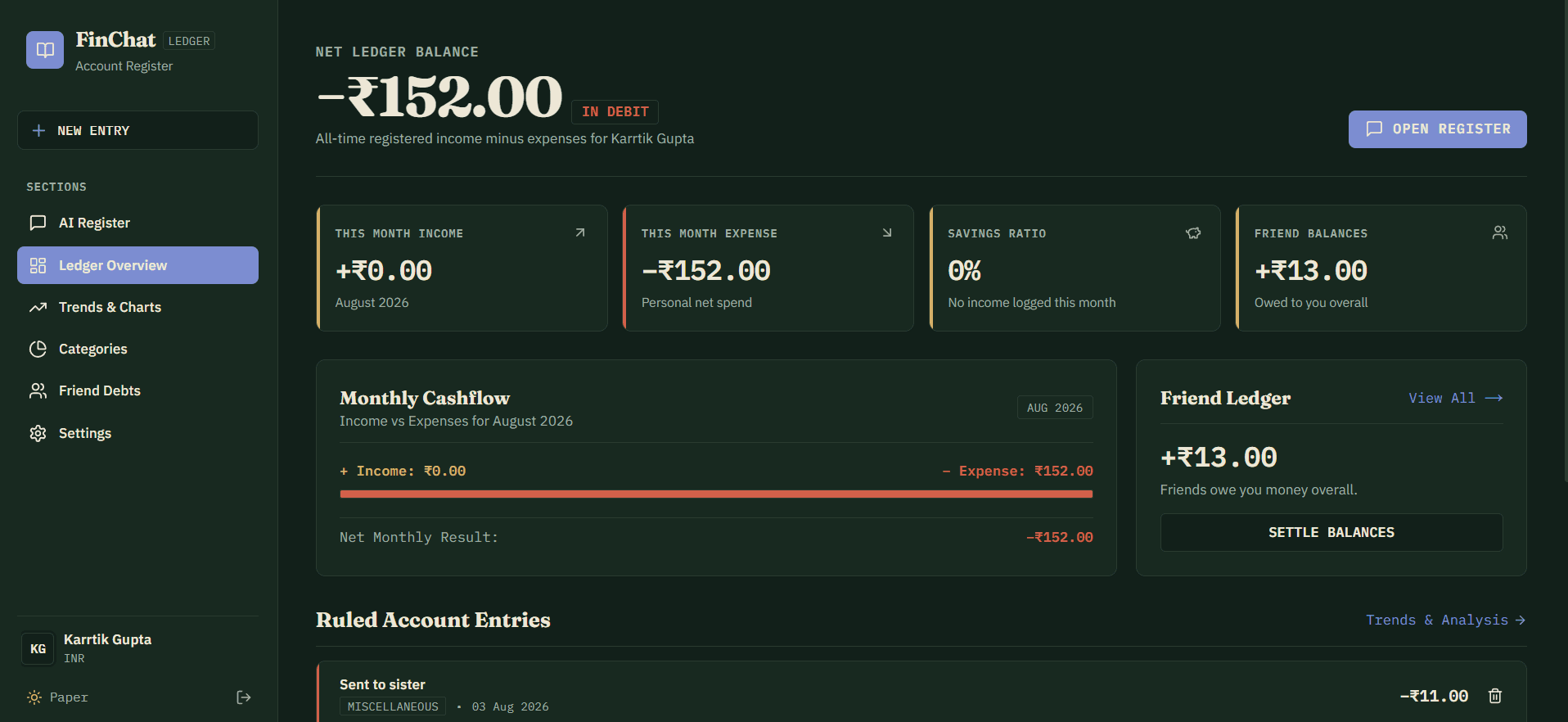 FinChat — Expense Tracker image 2