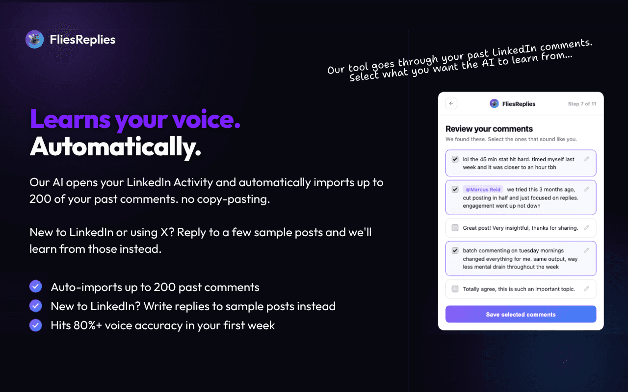 FliesReplies - AI Reply Tool for LinkedIn & X image 2