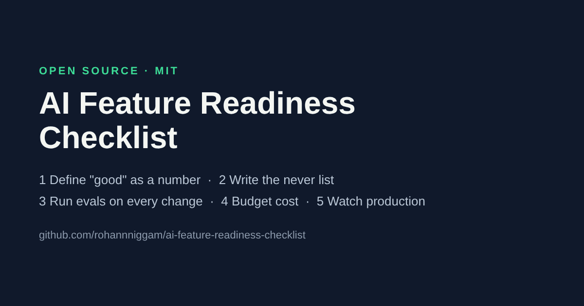 AI Feature Readiness Checklist image 1