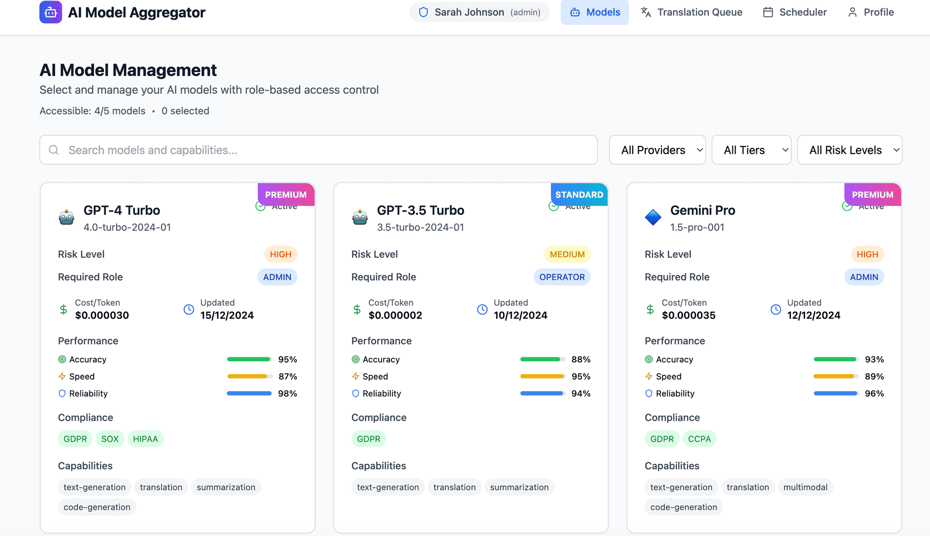 AI Model Aggregator platform (Enterprise Grad image 1