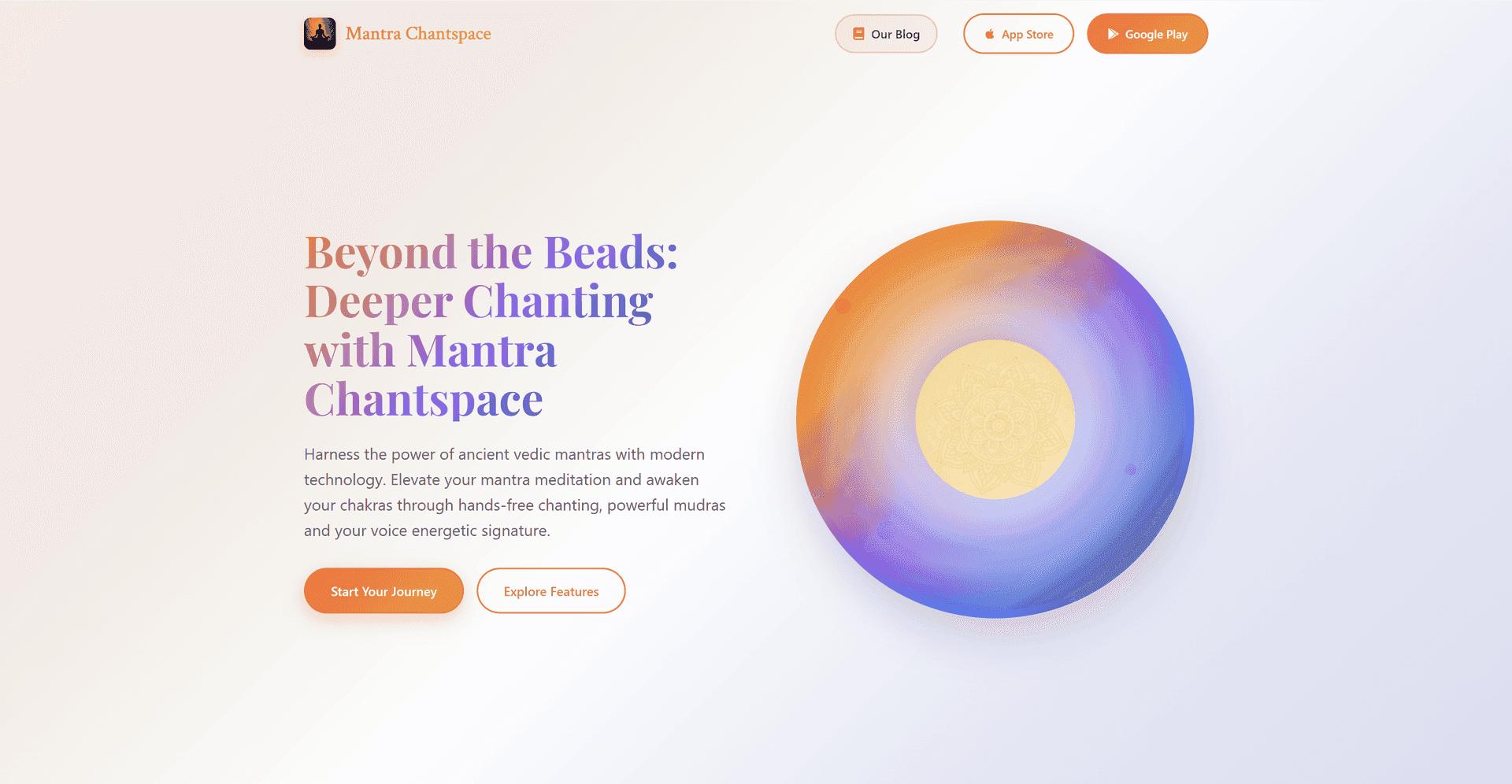 Mantra Chantspace | AI-powered mantra toolkit image 1