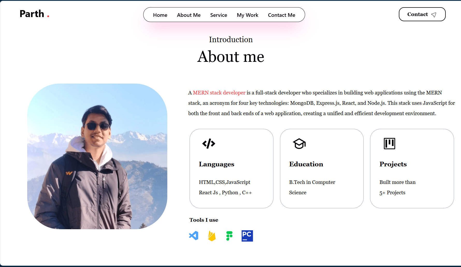 Portfolio web application image 3