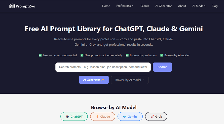 PromptZyo — Free AI Prompt Library image 2