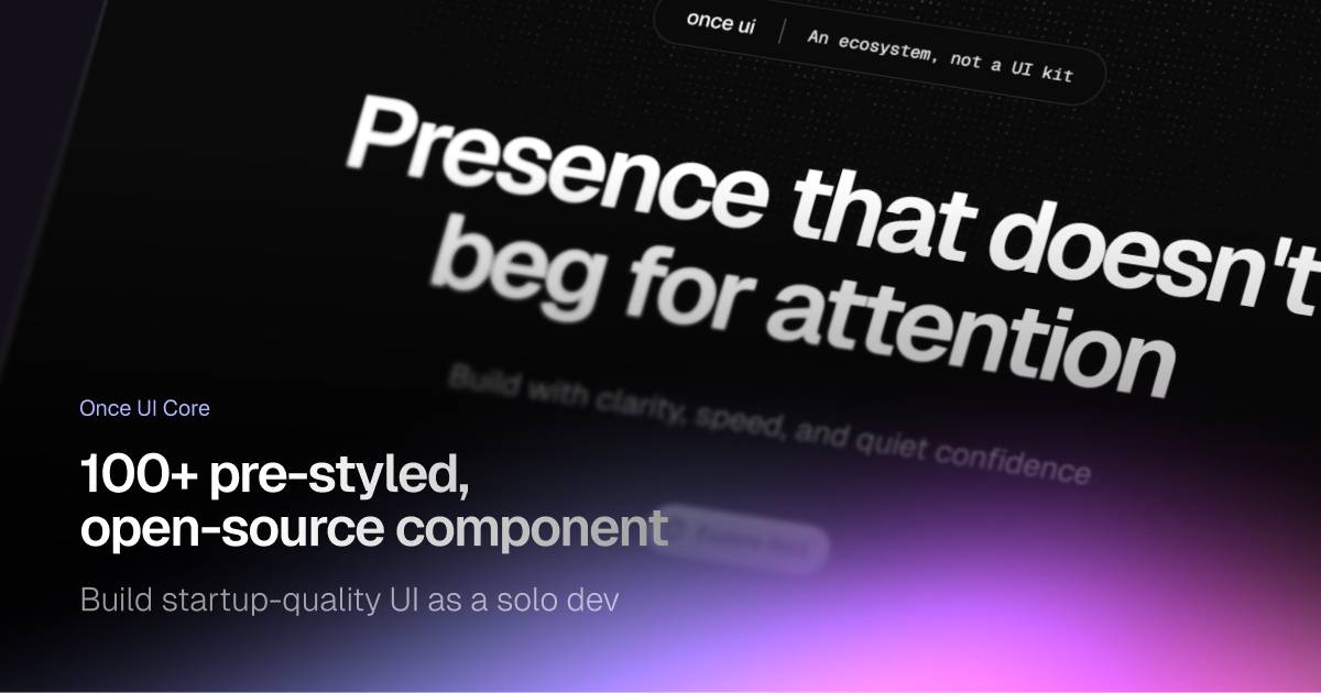 Once UI: Open-source design system image 1
