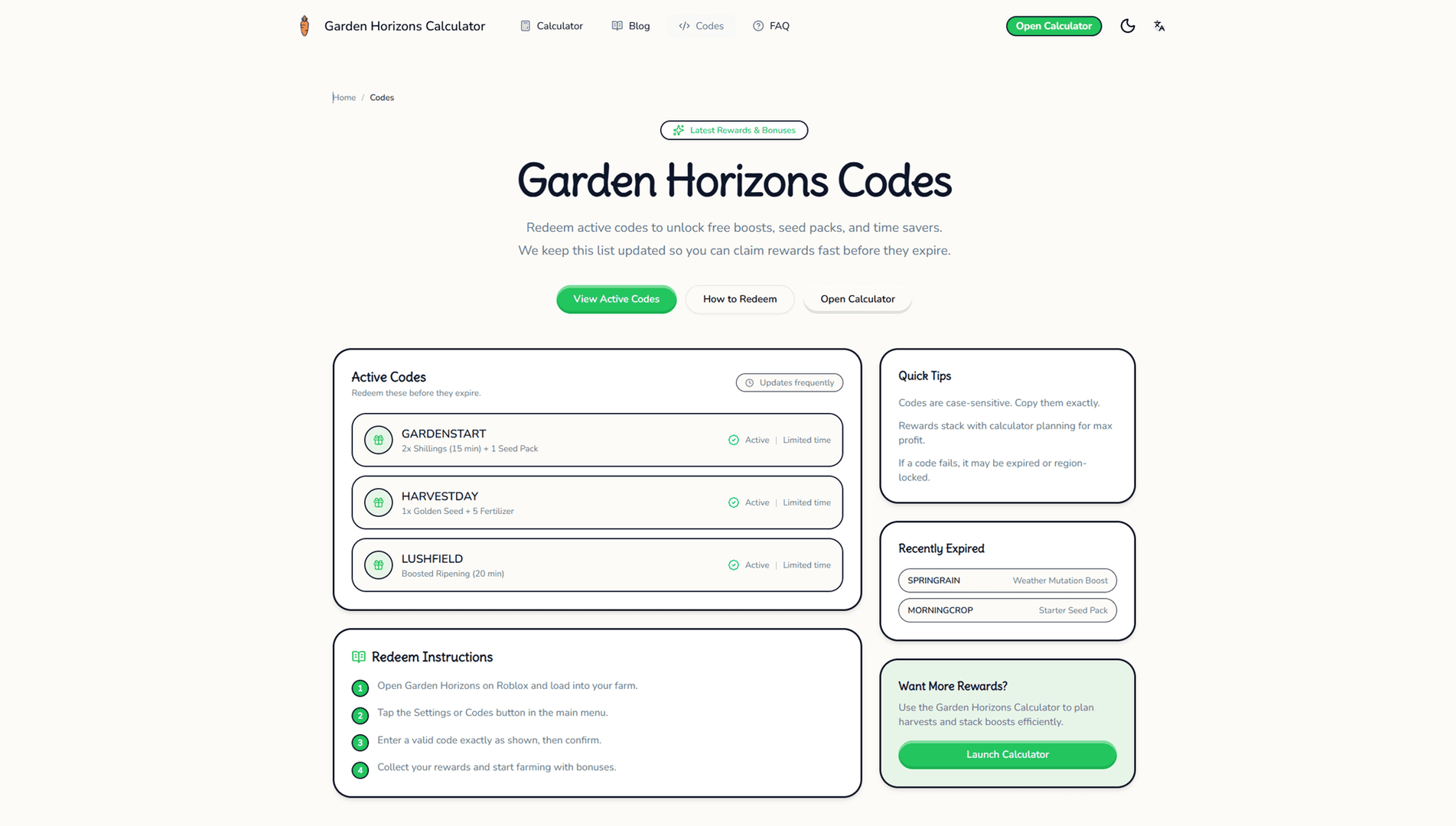 Garden Horizons Calculator image 2