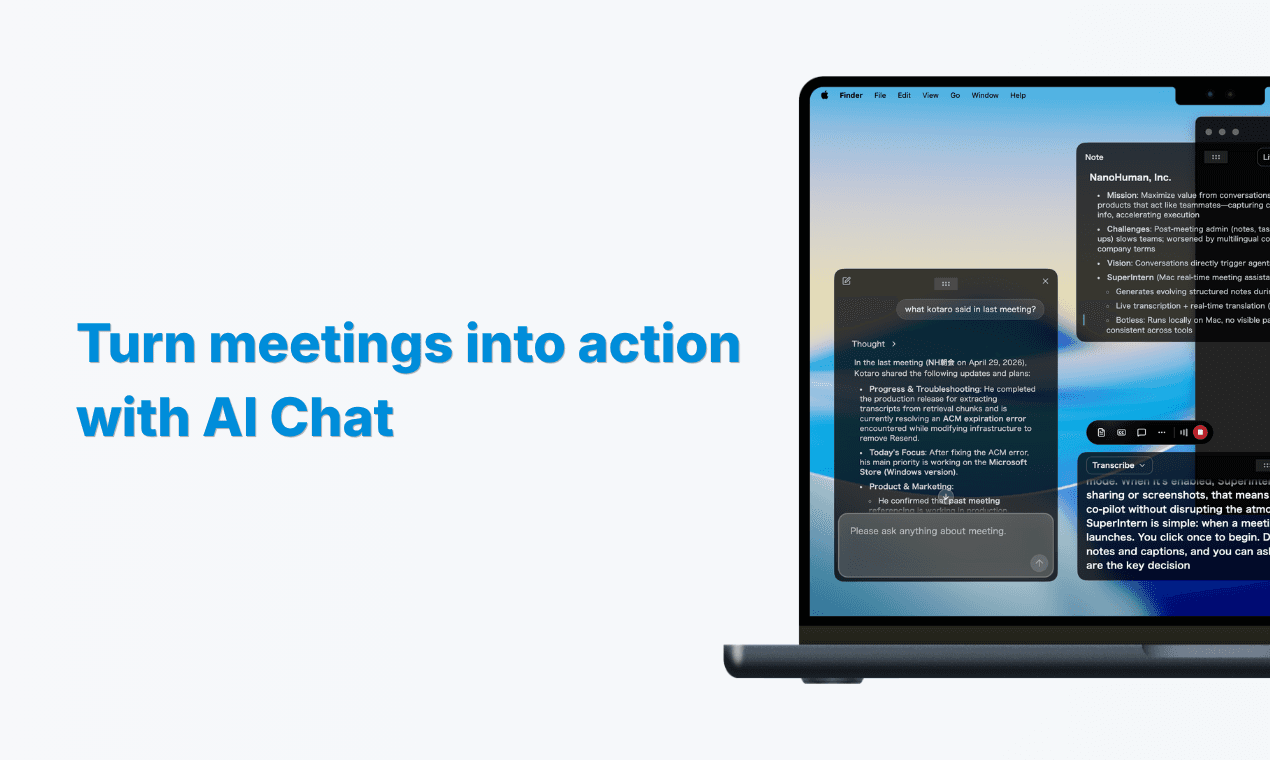 SuperIntern: Botless Live Meeting Agent image 4