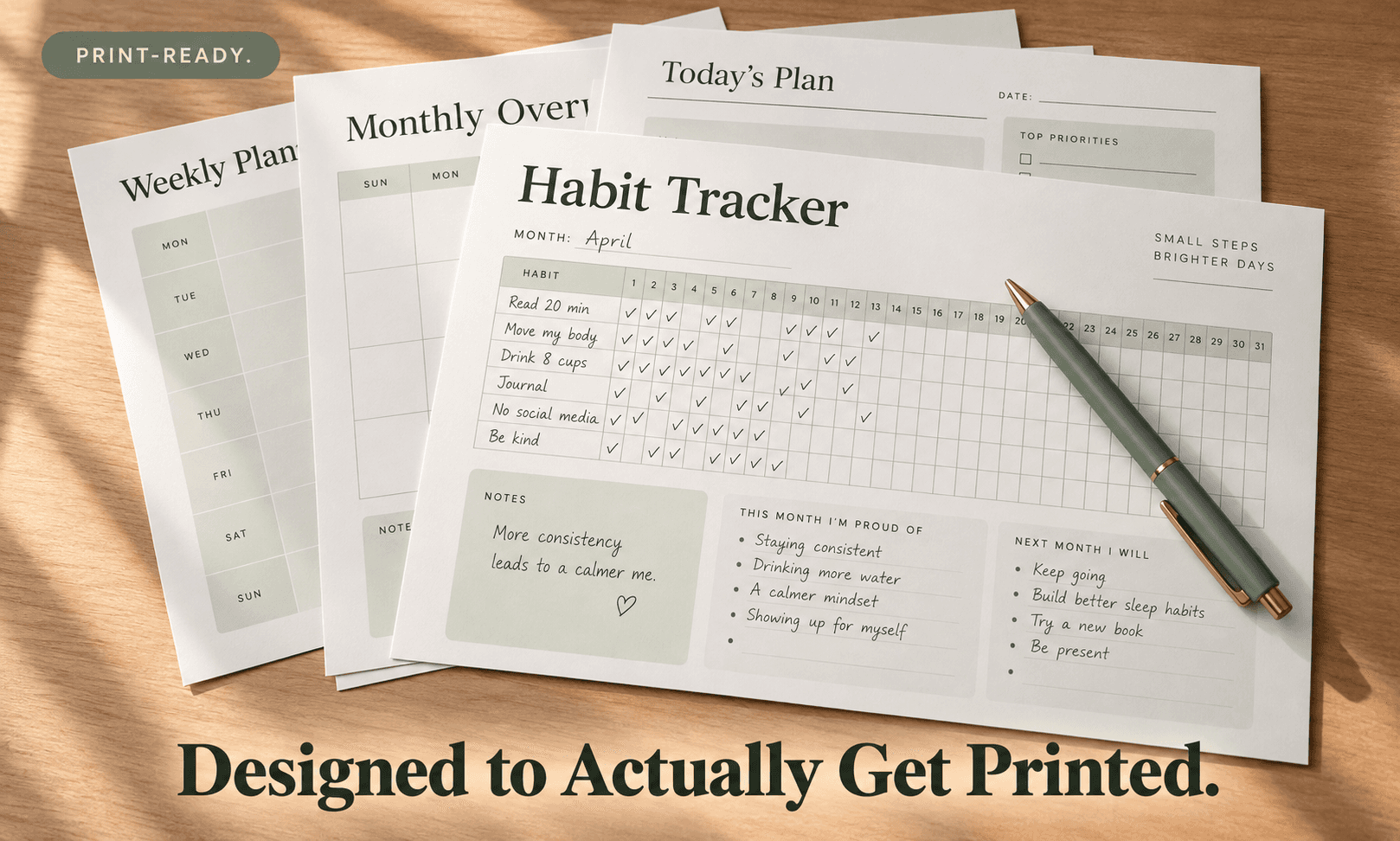 Printable Habit Tracker Templates image 3