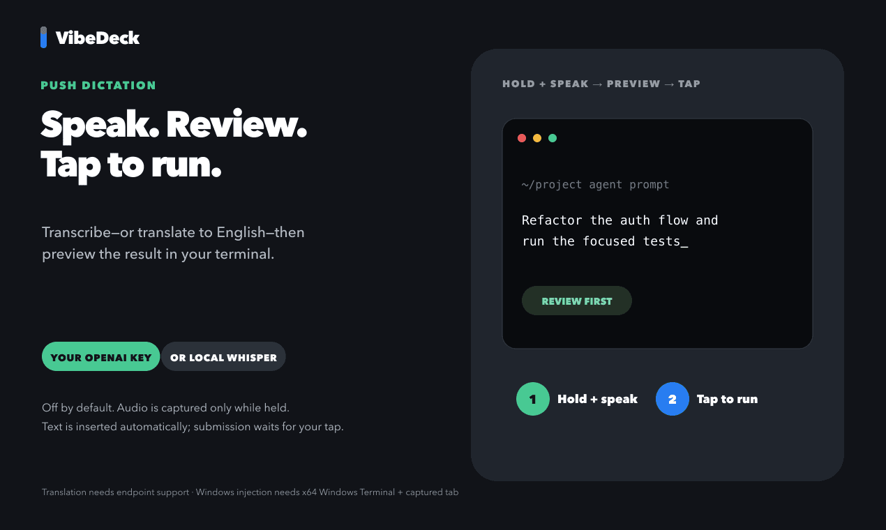 VibeDeck - control for Claude Code, Codex image 4
