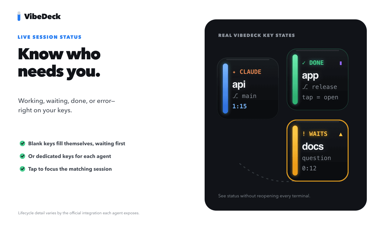 VibeDeck - control for Claude Code, Codex image 3
