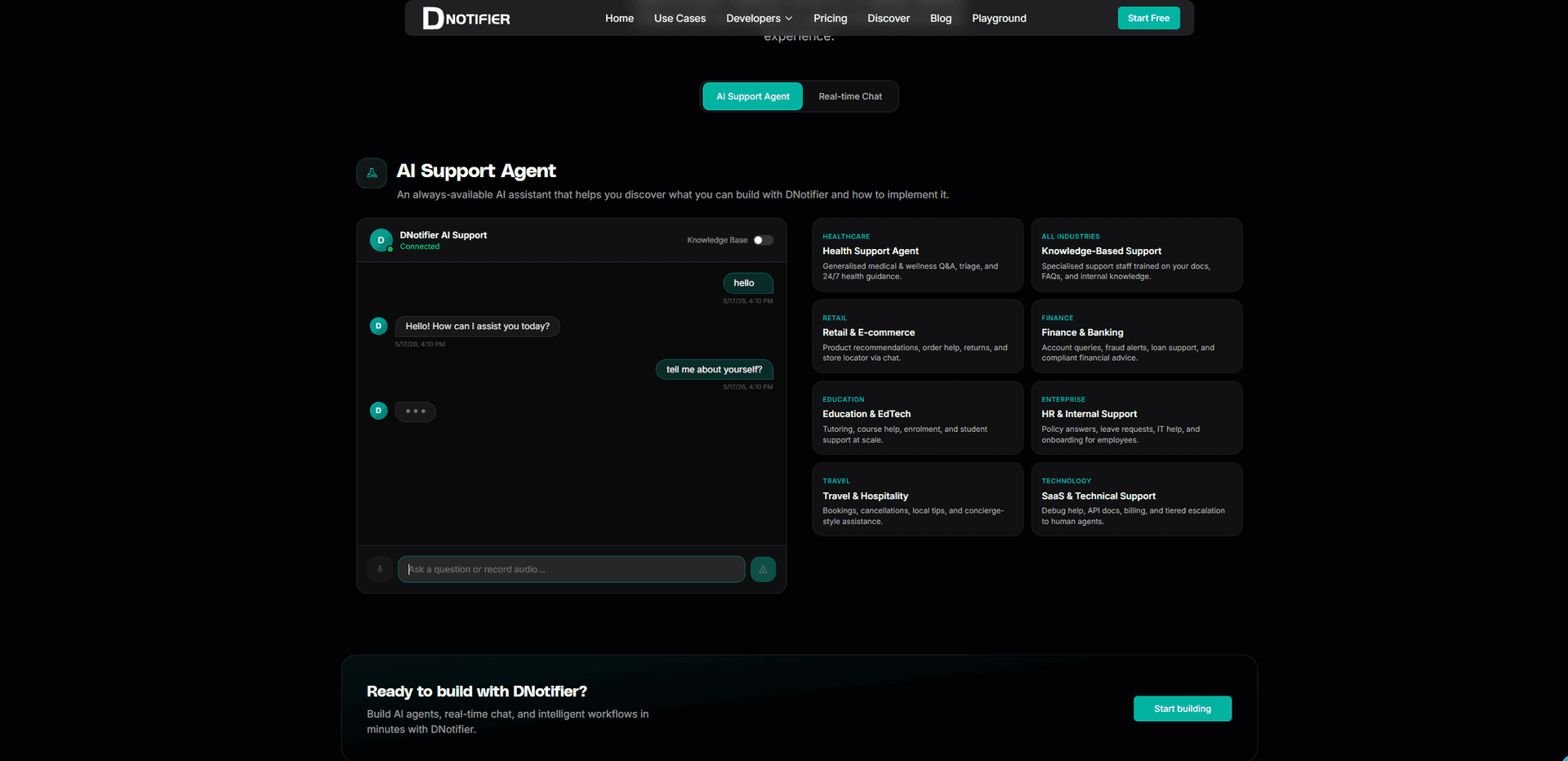 DNotifier Marketing website image 2
