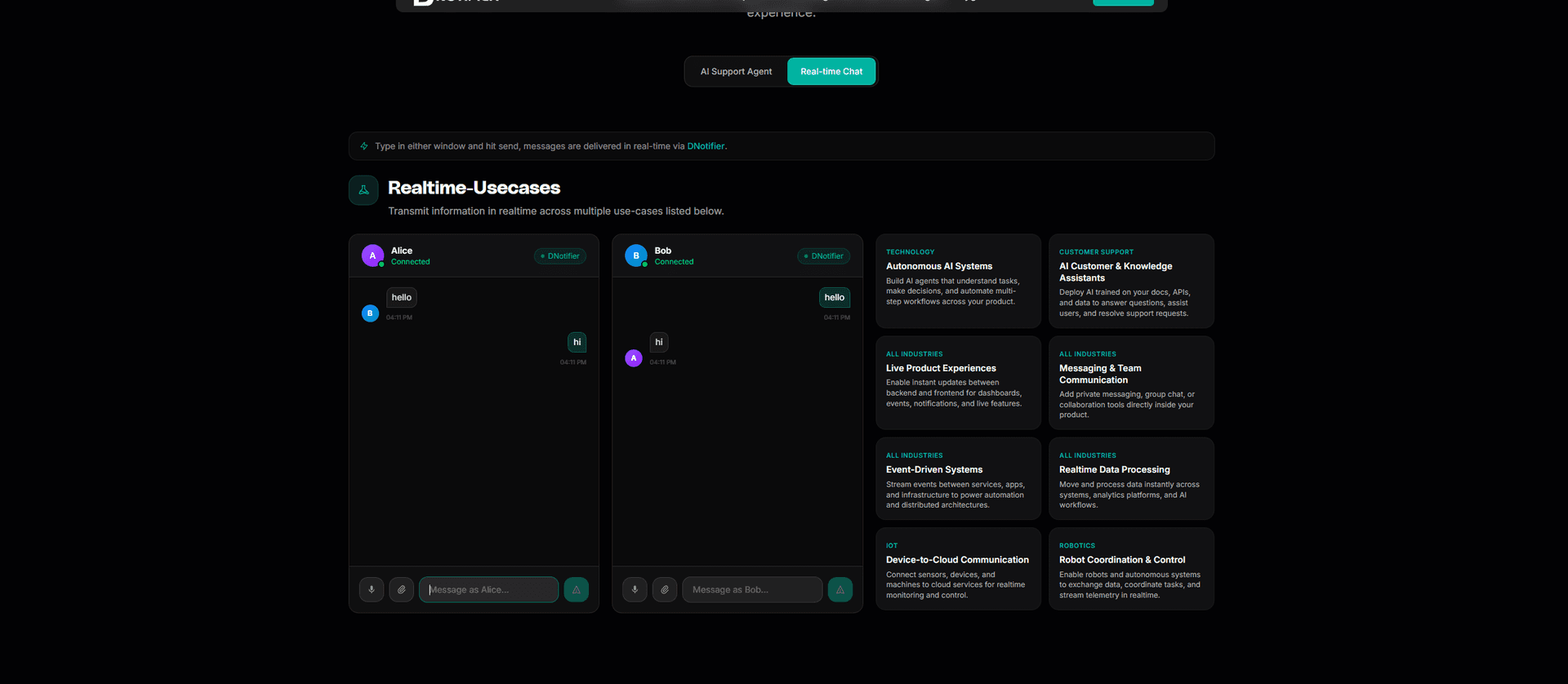 DNotifier Marketing website image 3