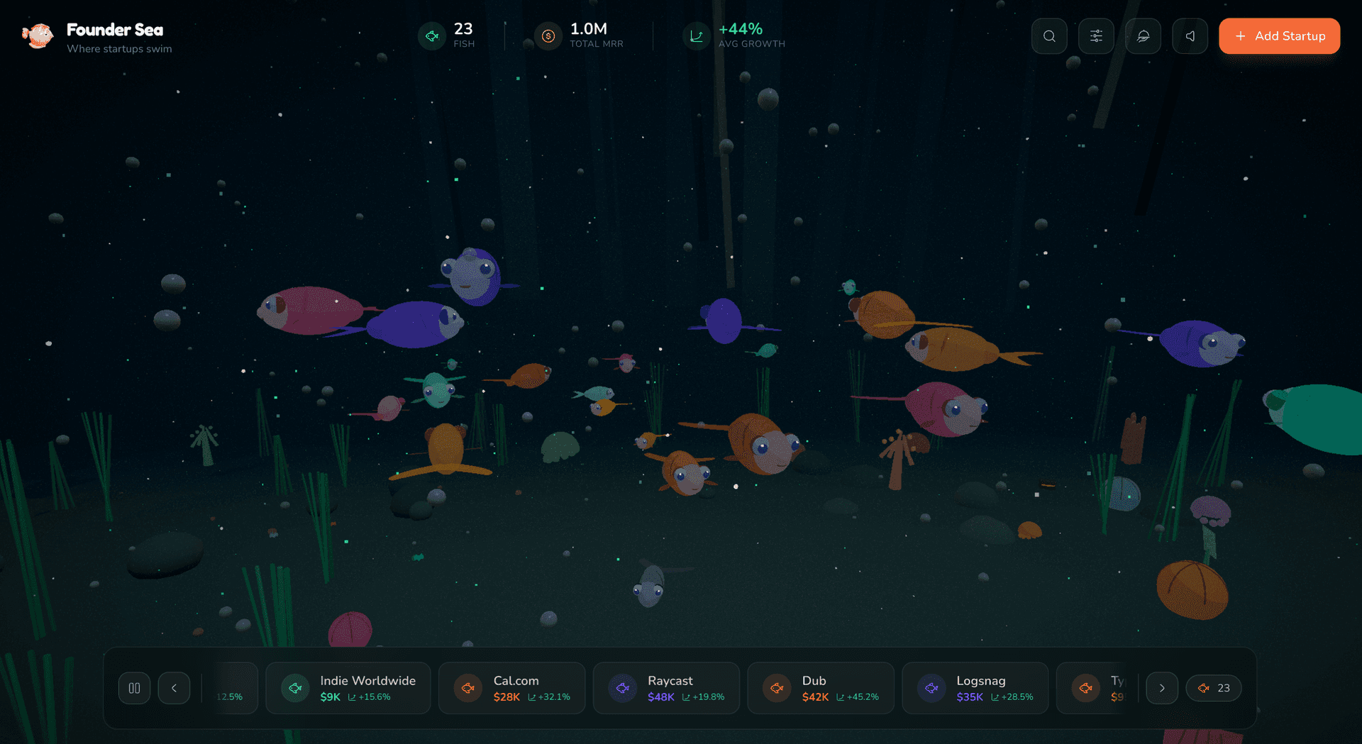 Founder Sea — Live MRR Sea image 1