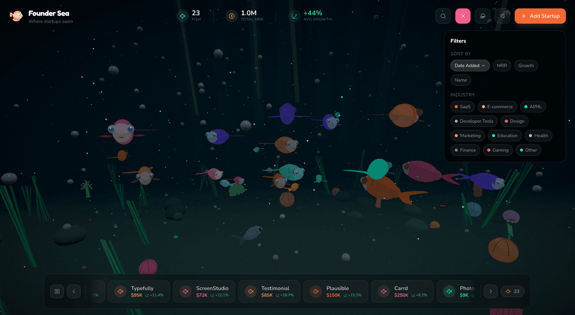 Founder Sea — Live MRR Sea image 3