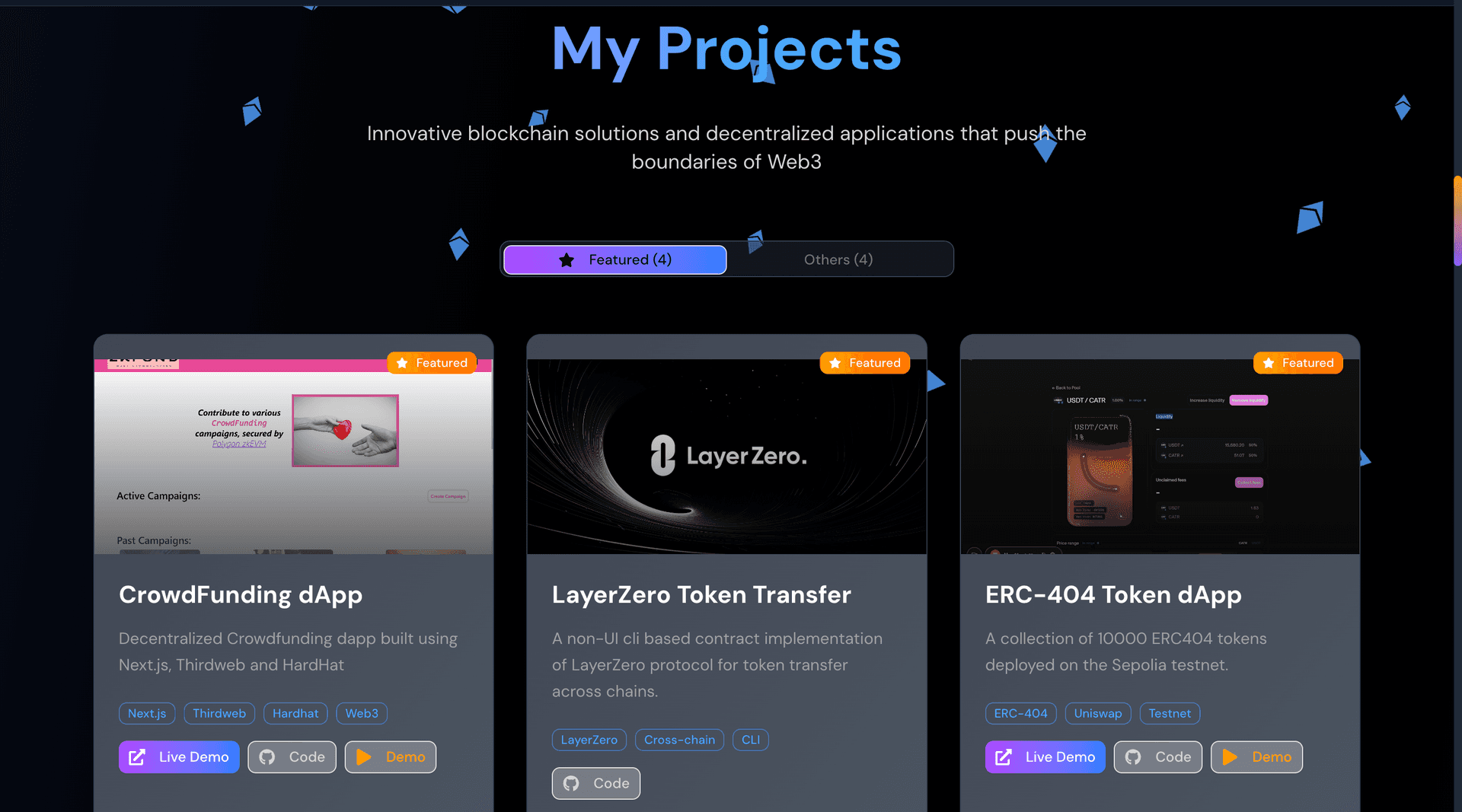 3D Crypto-Theme Portfolio image 4