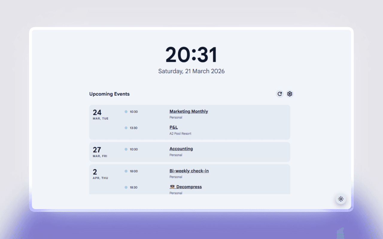 New Tab Calendar image 1