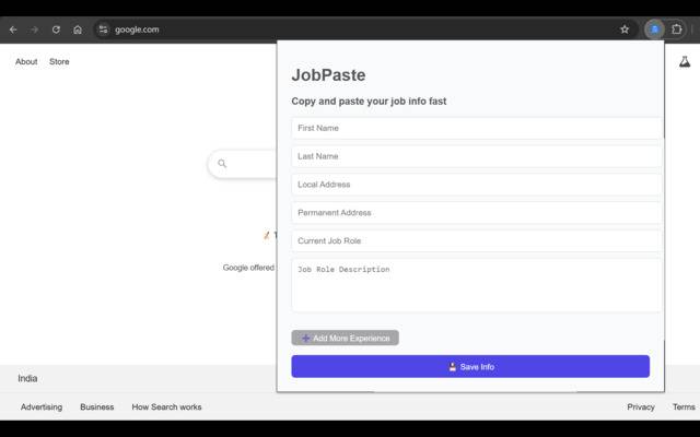 Job Paste Chrome Extension image 2