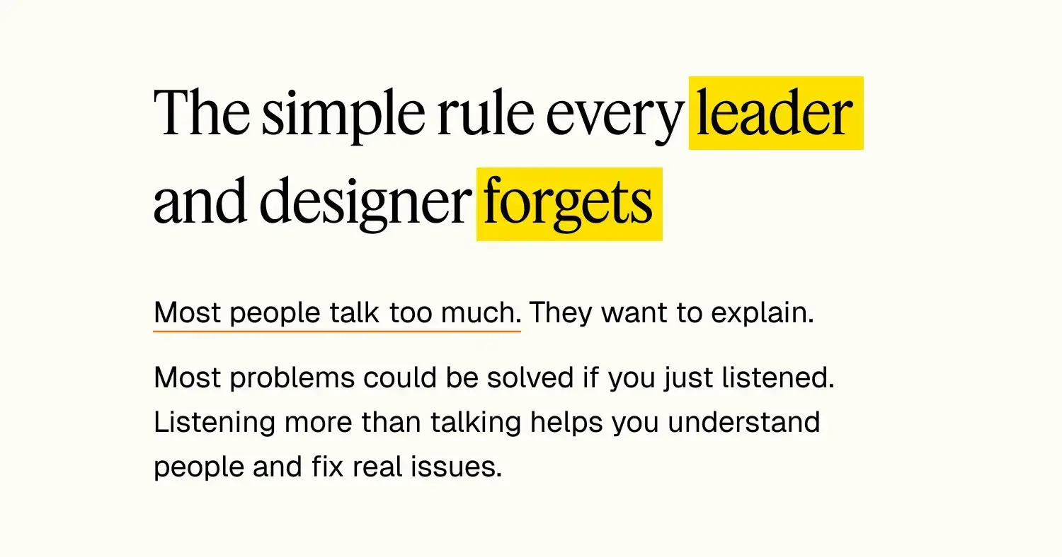 Connect dots to become the LEADER who doesn't pretend to know everything. Listen first, don't guess.