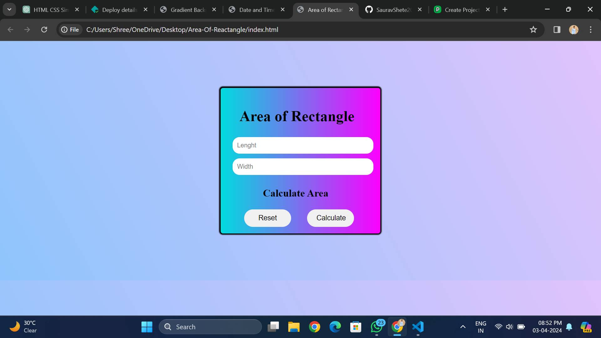 Area-Of-Rectangle