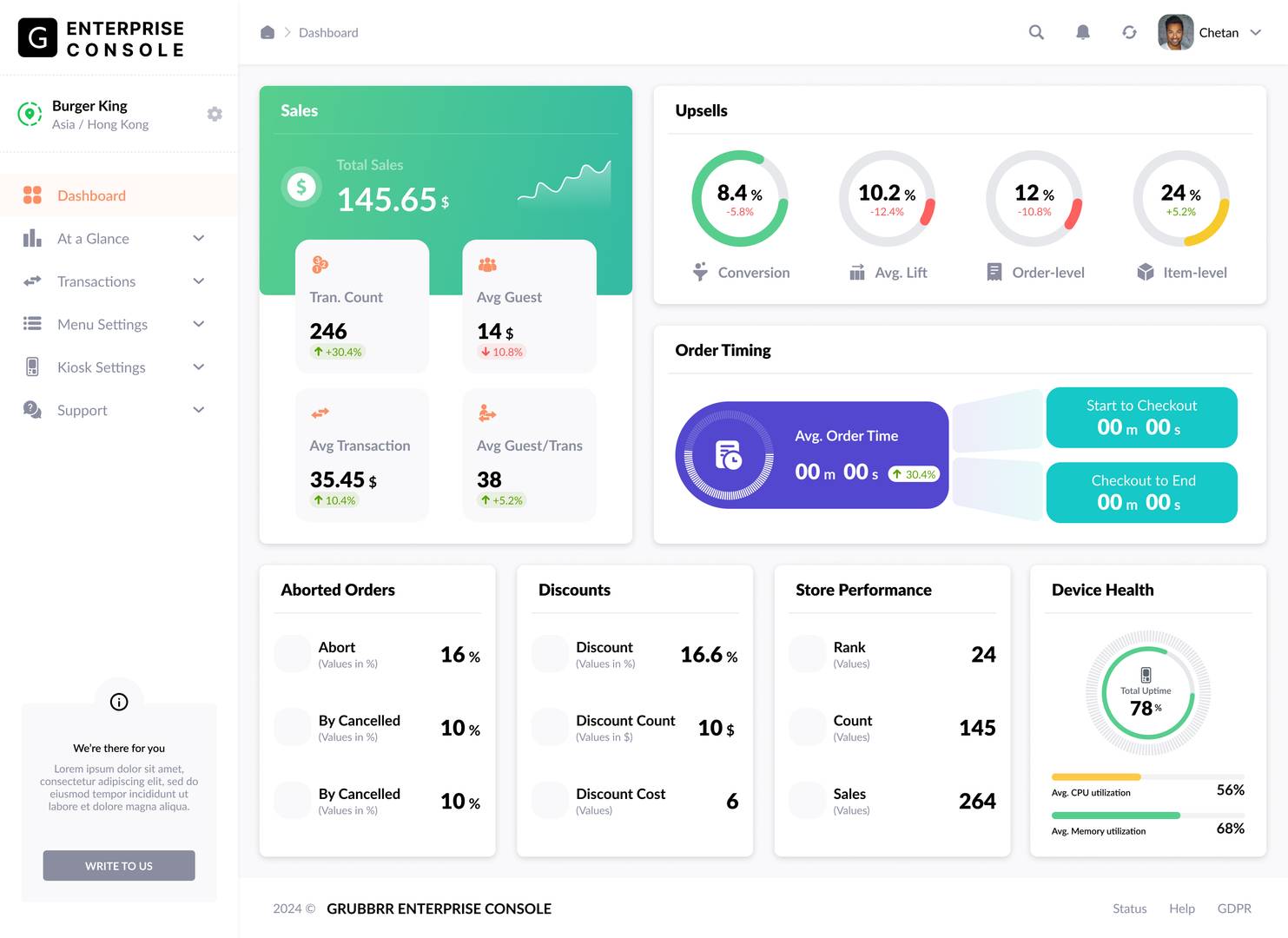 Enterprise/Merchant Console – Dashboard UI image 2